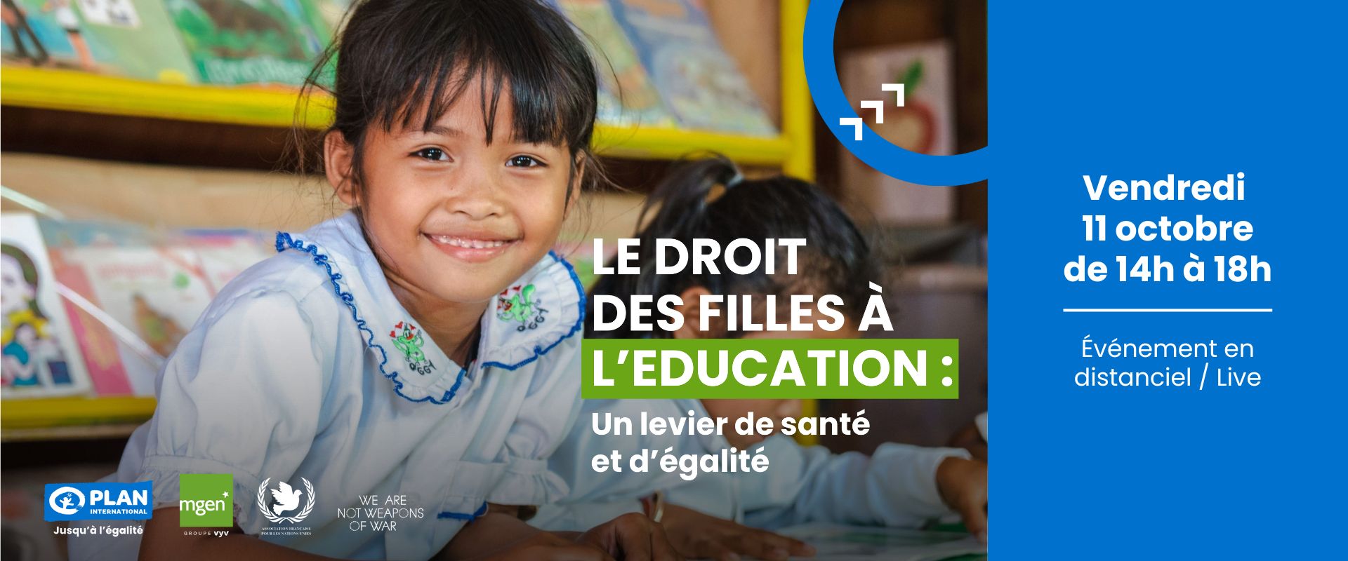 11 octobre 2024 – Colloque “Le droit des filles à l’éducation : un levier de santé et d’égalité”