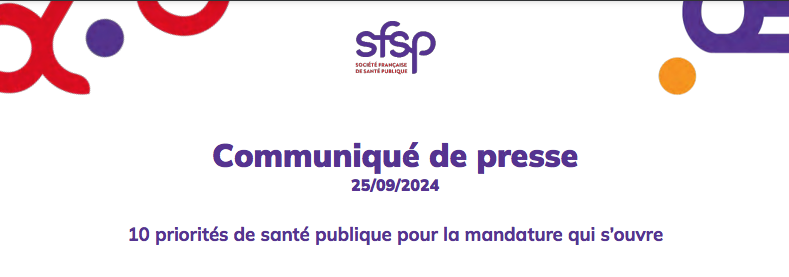 Les 10 priorités de santé publique pour la nouvelle mandature de la Société Française de Santé Publique (SFSP)