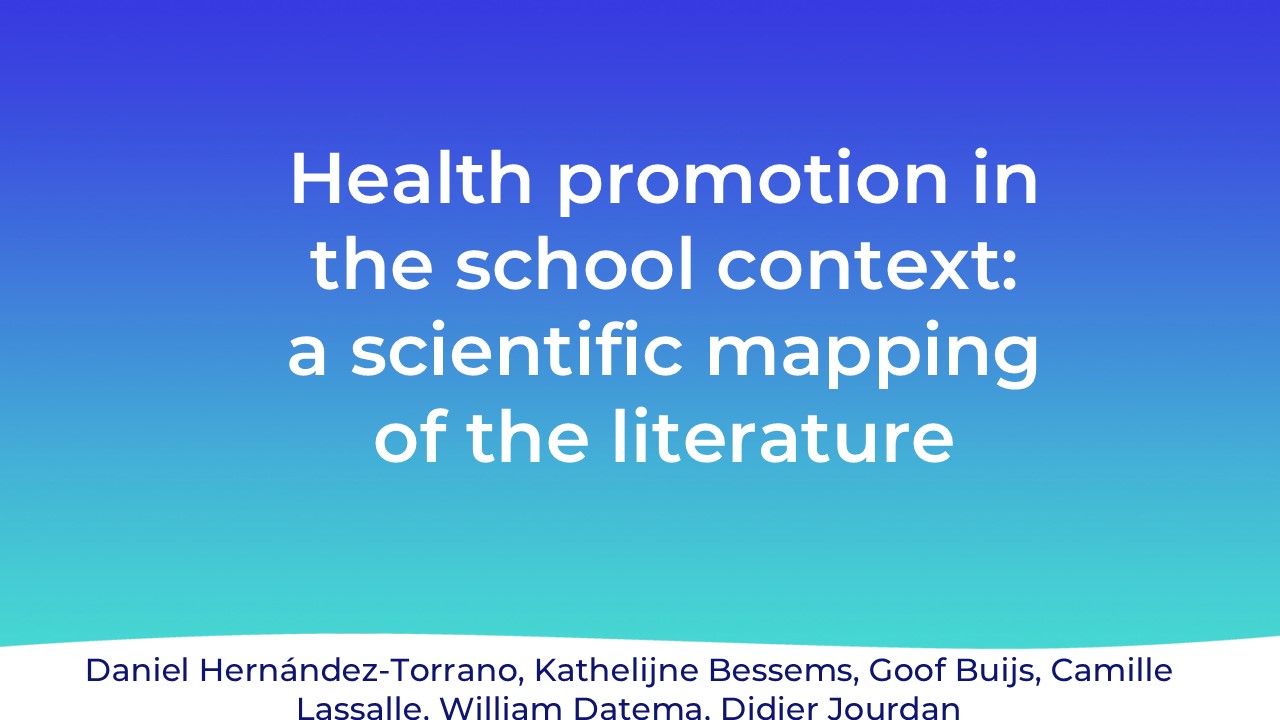 Article on mapping research literature health promotion in schools