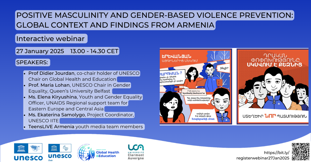 Webinar 27 January 2025 – Positive Masculinity and Gender-Based Violence Prevention: Global Context and Findings from Armenia