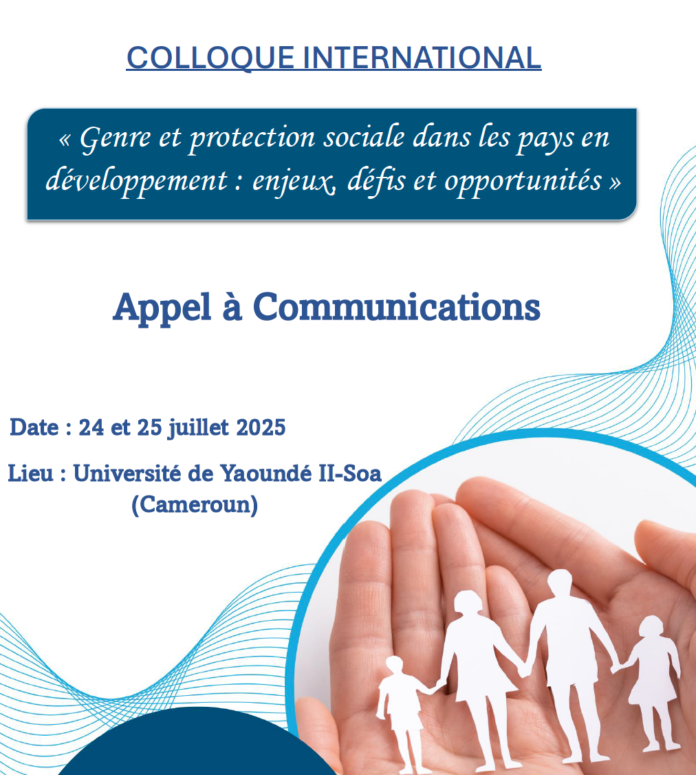 Appel à communications – Colloque international Genre et protection sociale dans les pays en développement : enjeux, défis et opportunités