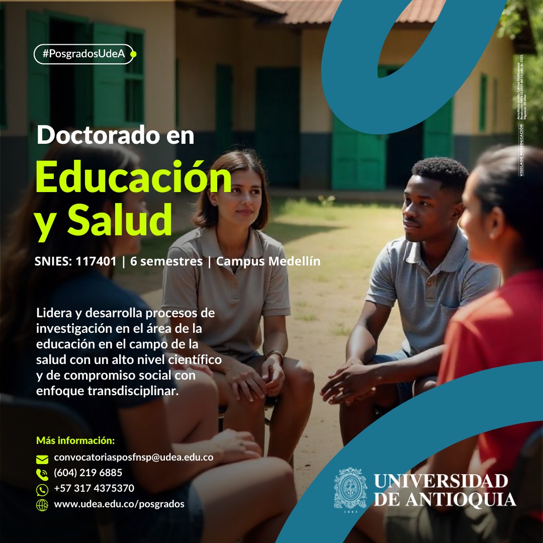 New Doctorate in Education and Health at the University of Antioquia in Colombia