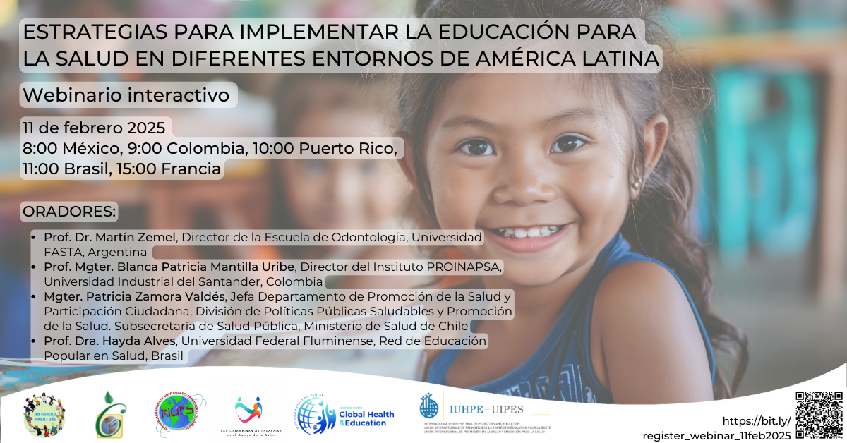 Webinar 11 February 2025 – Strategies for implementing Health Education in different Latin American settings