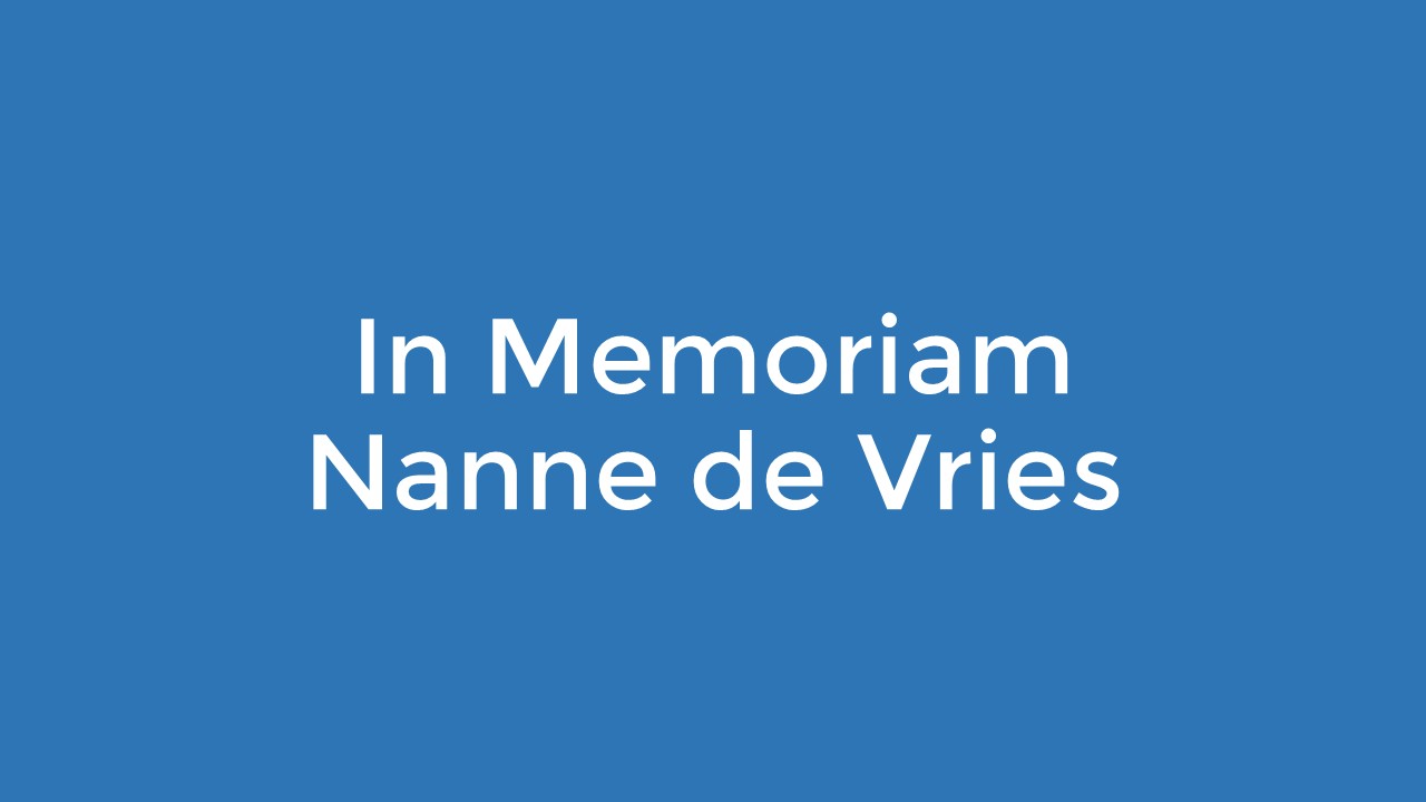 In memory of Nanne de Vries