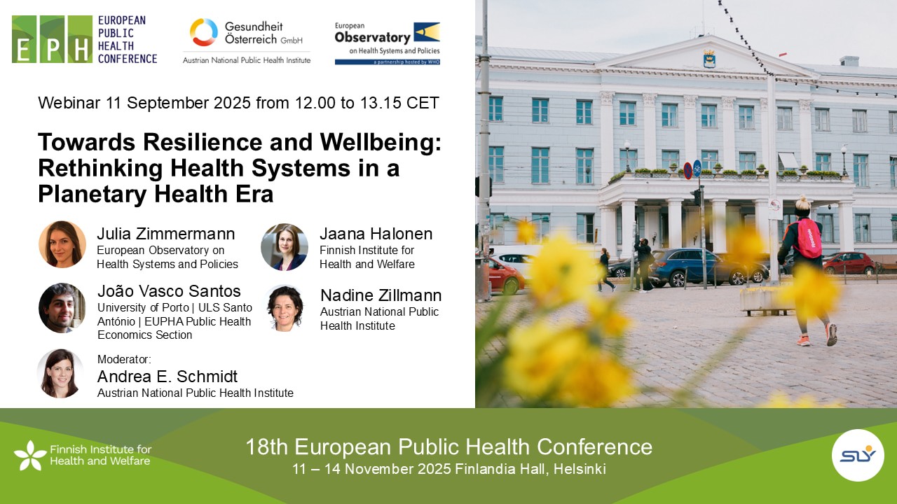 Webinaire 11 Septembre 2025: Rethinking Health Systems for Resilience and Wellbeing