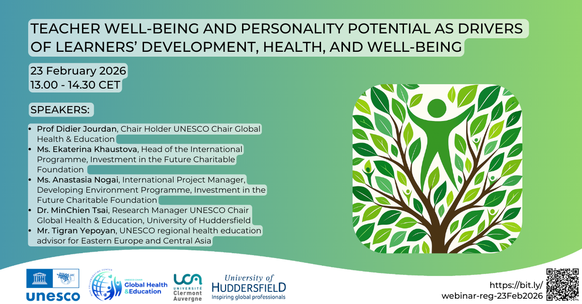 23 February 2026 – Teacher well-being and personality potential as drivers of learners’ development, health, and well-being