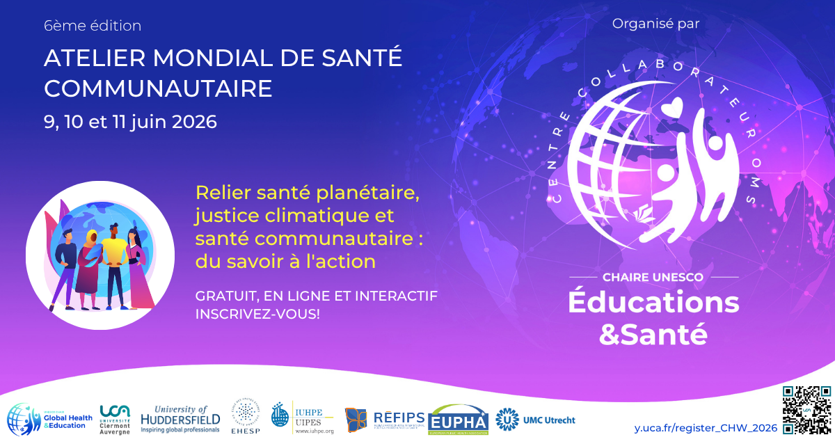 6ème édition de l’Atelier Mondial de Santé Communautaire – inscrivez-vous dès maintenant !