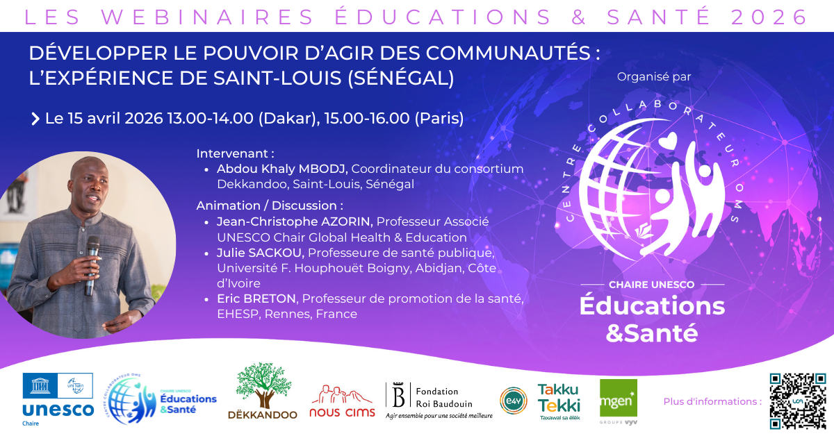 Replay disponible – Développer le pouvoir d’agir des communautés : l’expérience de Saint-Louis (Sénégal)
